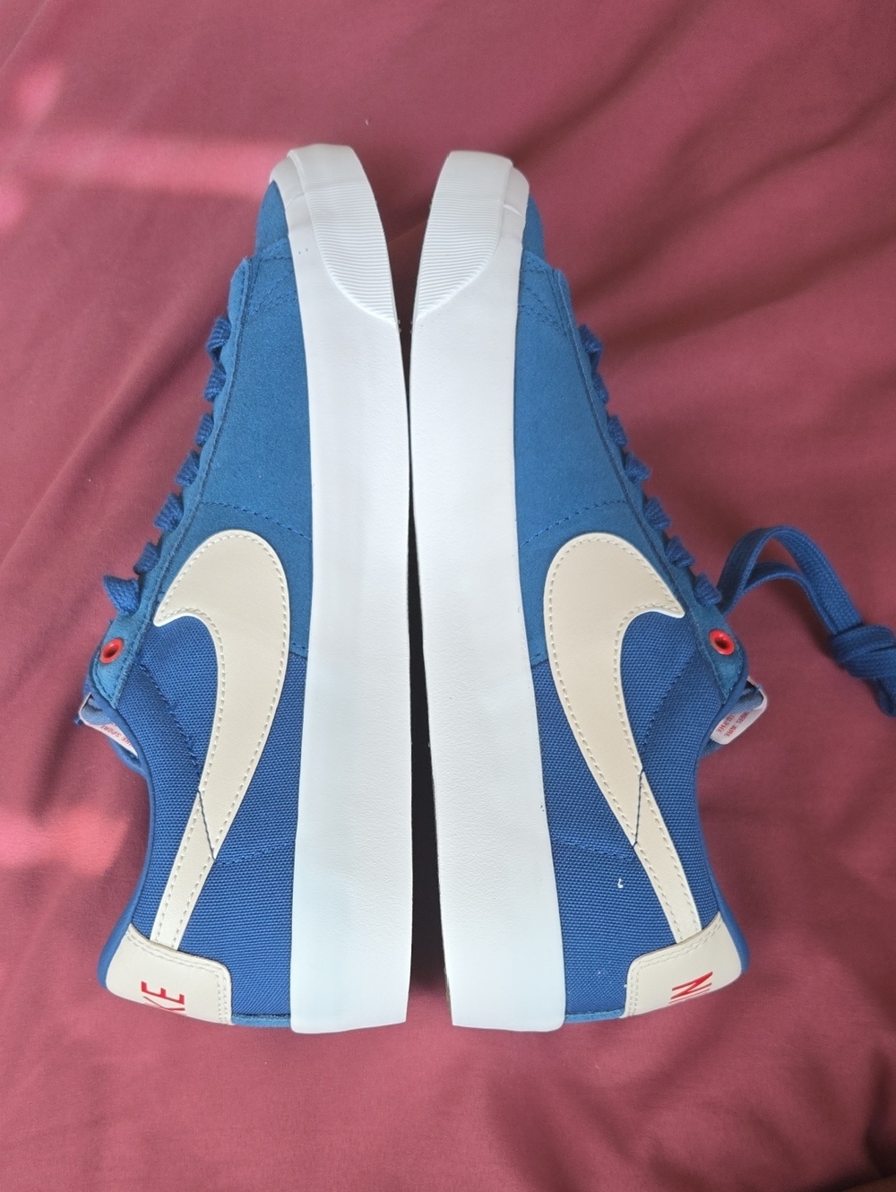 Nike Blue Low-Top Sneakers with White Swoosh - Skater - Picture 4 of 7